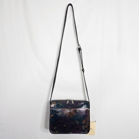 NWT PATRICIA NASH VALLATA Crossbody Bag PERUVIAN PAINTING FLORAL Leather Nazaire - Picture 3 of 8